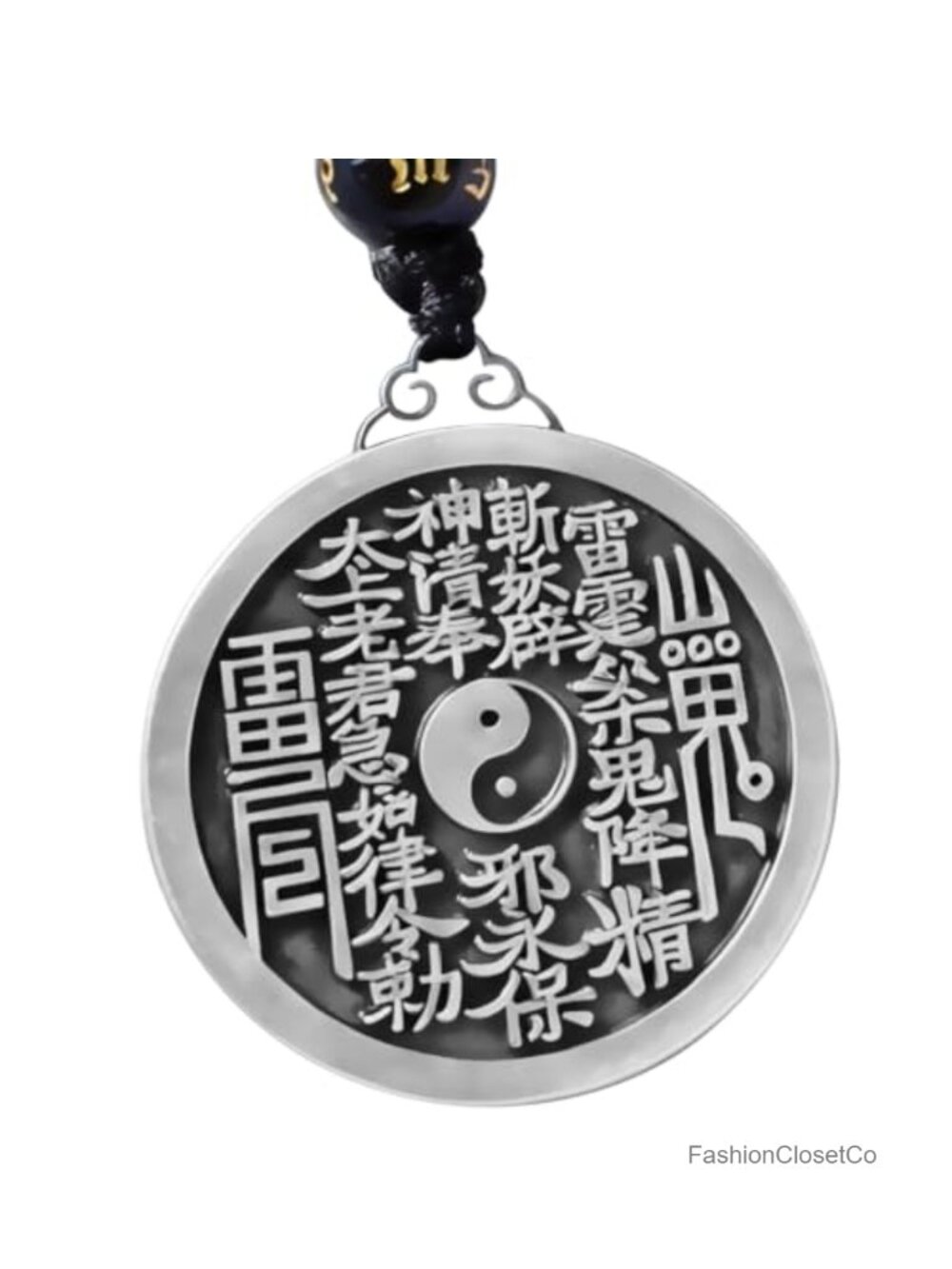 Yin Yang Tai Chi Coin Medallion Necklace Feng Shui Amulet Spiritual Protection